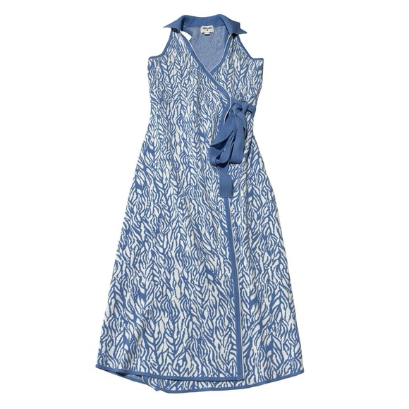 Diane Von Furstenberg Dresses & Skirts - Diane von Furstenberg DVF x Target Blue White Coastal Wrap Dress XXS Length 43"